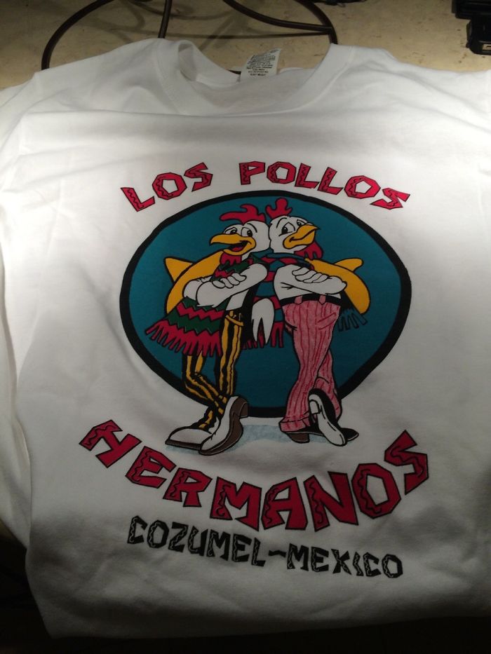 My Fiancée's Grandma Got Me This Shirt. She Doesn't Know What Breaking Bad Is, Nor That I Like It. She Only Knows That I'm Hispanic And "Like Graphics."