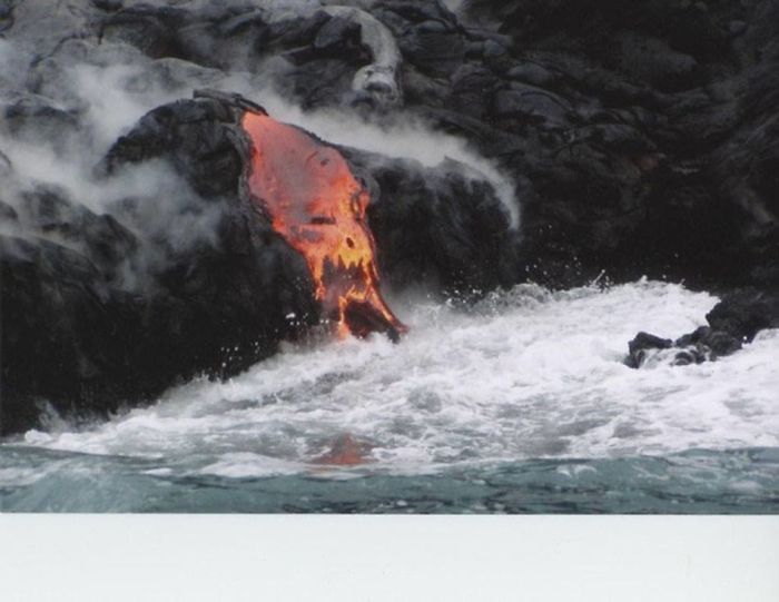 Lava Skull Descending Into The Ocean