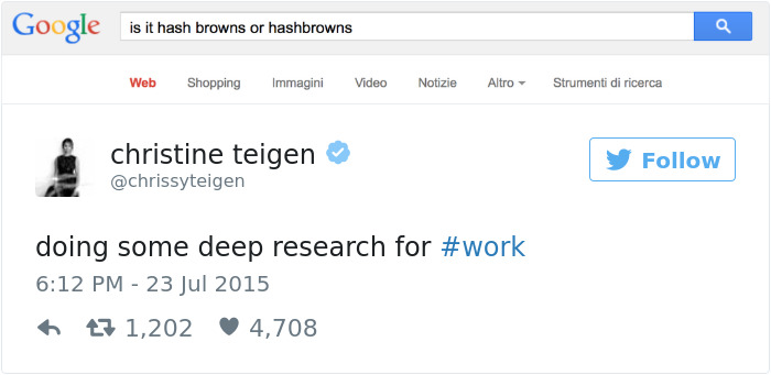 Christine Teigen Tweets