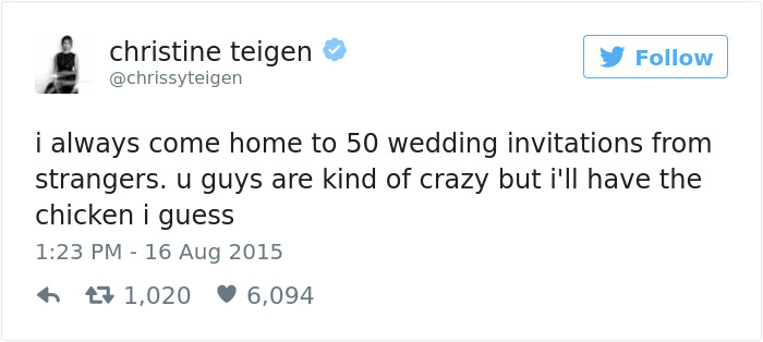 Christine Teigen Tweets