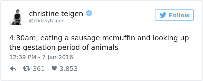Christine Teigen Tweets