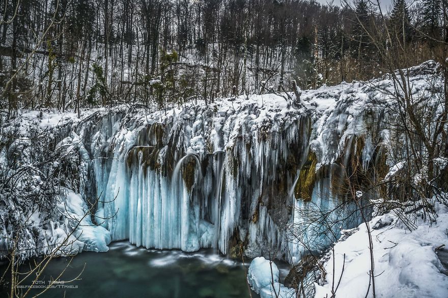 The Frozen World Of Thousand Waterfalls, Plitvice Lakes, Croatia