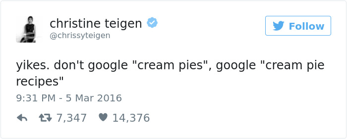 Christine Teigen Tweets