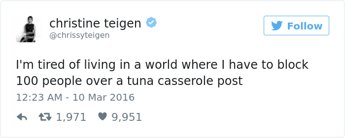 Christine Teigen Tweets