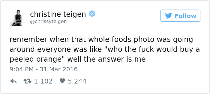 Christine Teigen Tweets