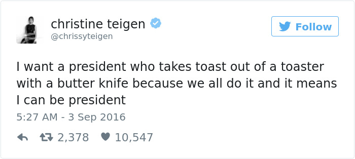Christine Teigen Tweets