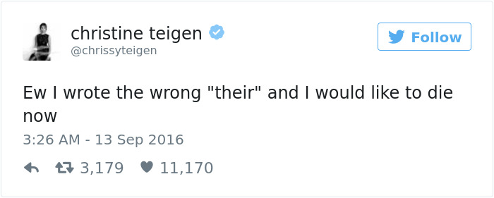Christine Teigen Tweets