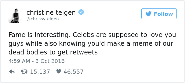 Christine Teigen Tweets