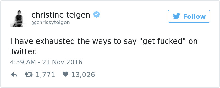 Christine Teigen Tweets