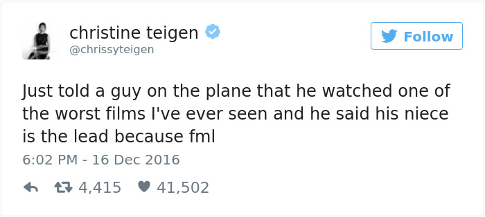 Christine Teigen Tweets