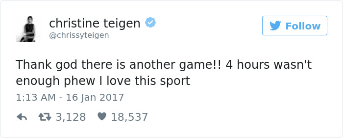 Christine Teigen Tweets
