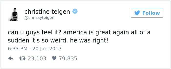 Christine Teigen Tweets