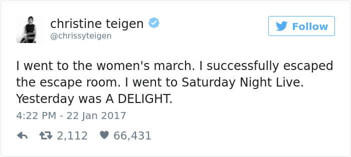 Christine Teigen Tweets