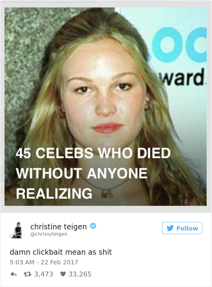 Christine Teigen Tweets