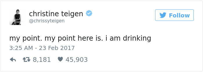 Christine Teigen Tweets