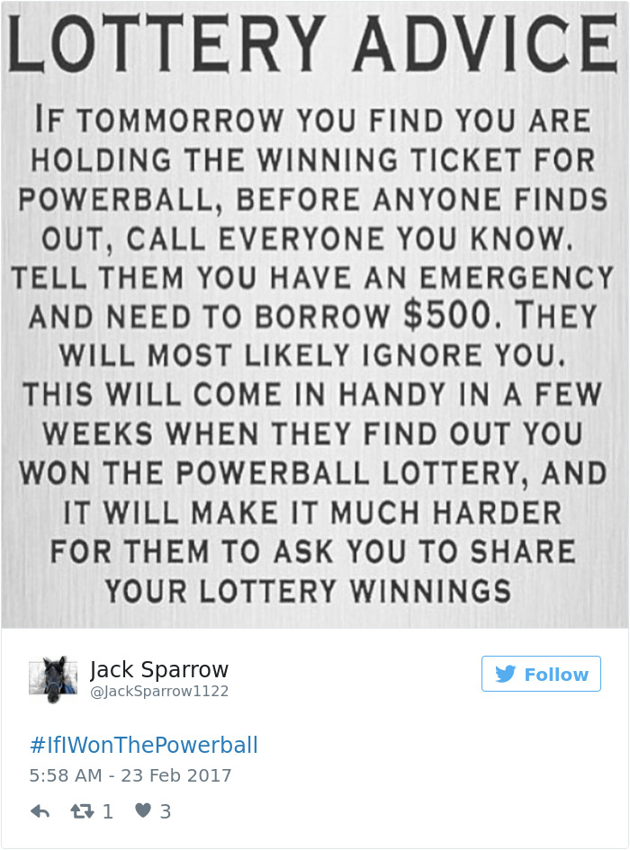 If I Won The Powerball