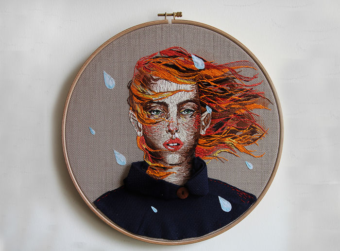 I “Illustrate” People Using Needle And Thread