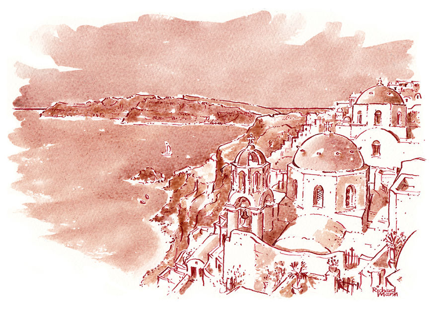 Artist Turns Wine Into Amazing Travel Paintings