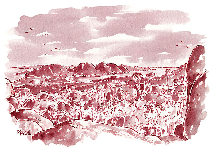 Artist Turns Wine Into Amazing Travel Paintings