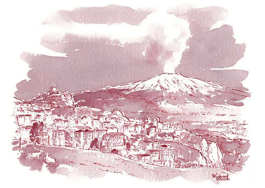 Artist Turns Wine Into Amazing Travel Paintings Artist Turns Wine Into Amazing Travel Paintings