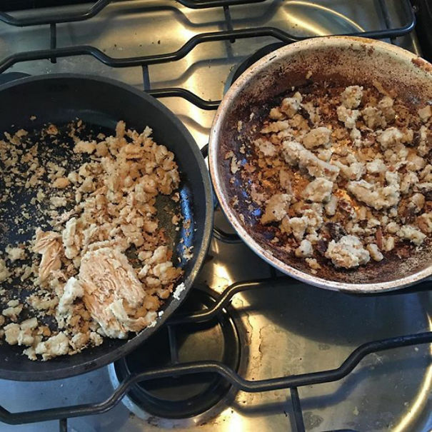 Scrambled Pancakes. They Are Impossible To Flip No Matter How Non-Stick The Pan