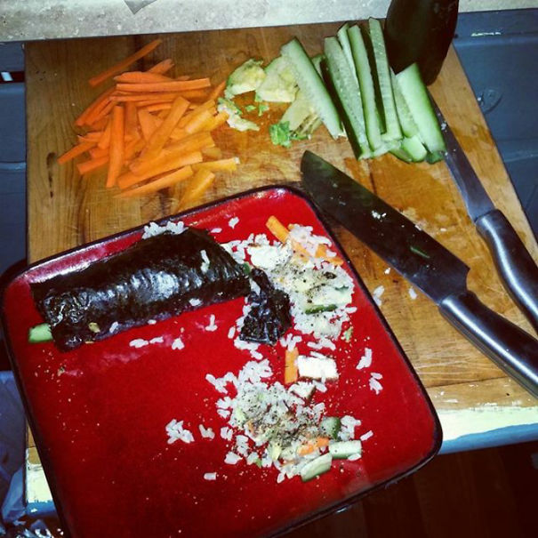 This Is My Absolute Failed Attempt At Nori Rolls