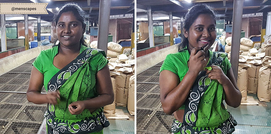 Before & After Photos Of Beautiful Women In Sri Lanka Were Gifted A Red Lipstick