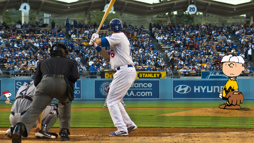 Charlie Brown Playing Pitcher