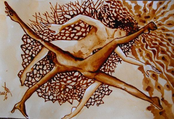 I Use Cofee To Paint My Vertigo And Delusions