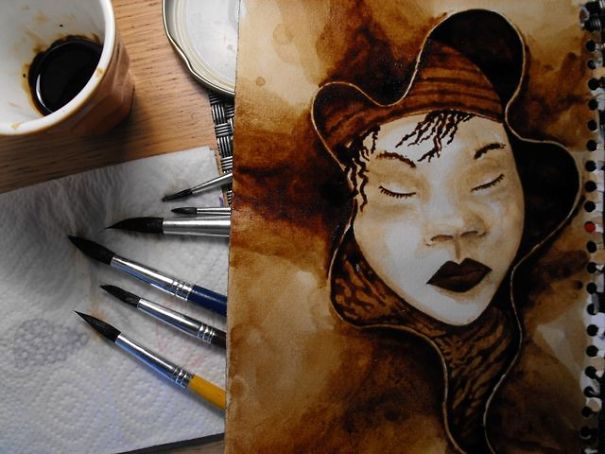 I Use Cofee To Paint My Vertigo And Delusions