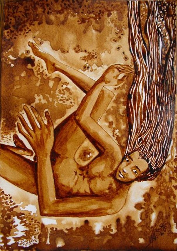 I Use Cofee To Paint My Vertigo And Delusions