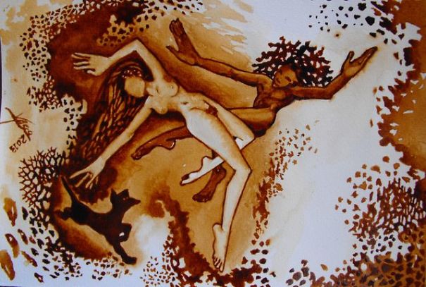 I Use Cofee To Paint My Vertigo And Delusions