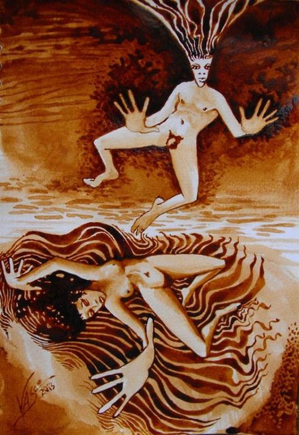 I Use Cofee To Paint My Vertigo And Delusions