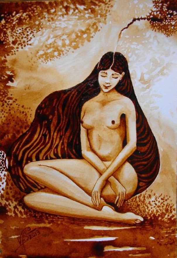 I Use Cofee To Paint My Vertigo And Delusions