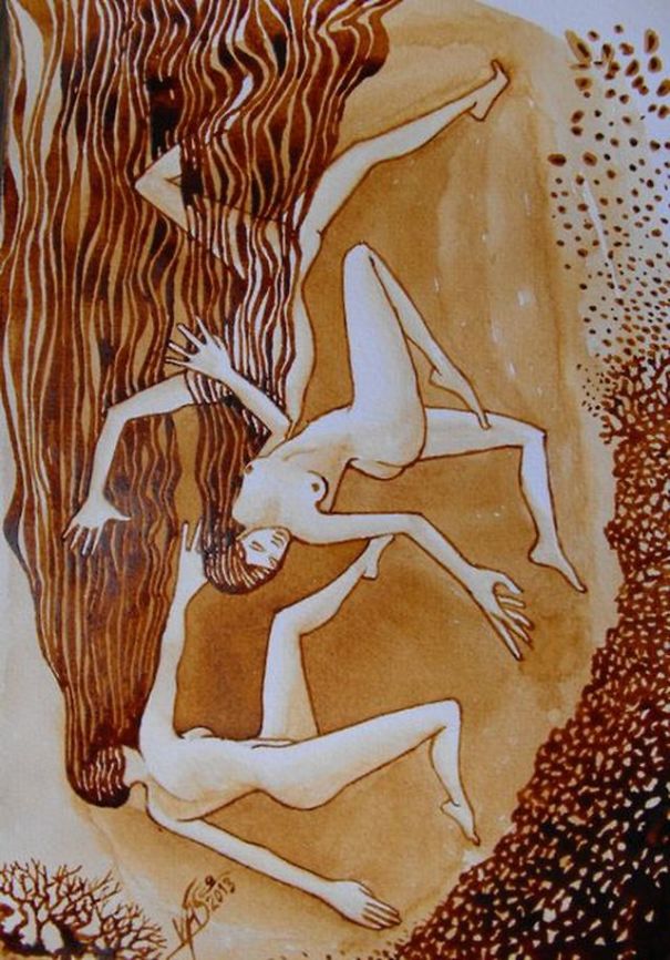 I Use Cofee To Paint My Vertigo And Delusions