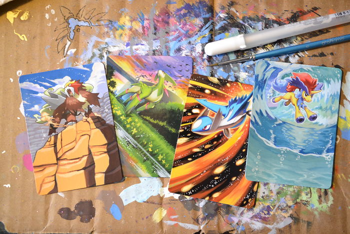 I Bring Old Pokemon Cards Back To Life By Repainting Them