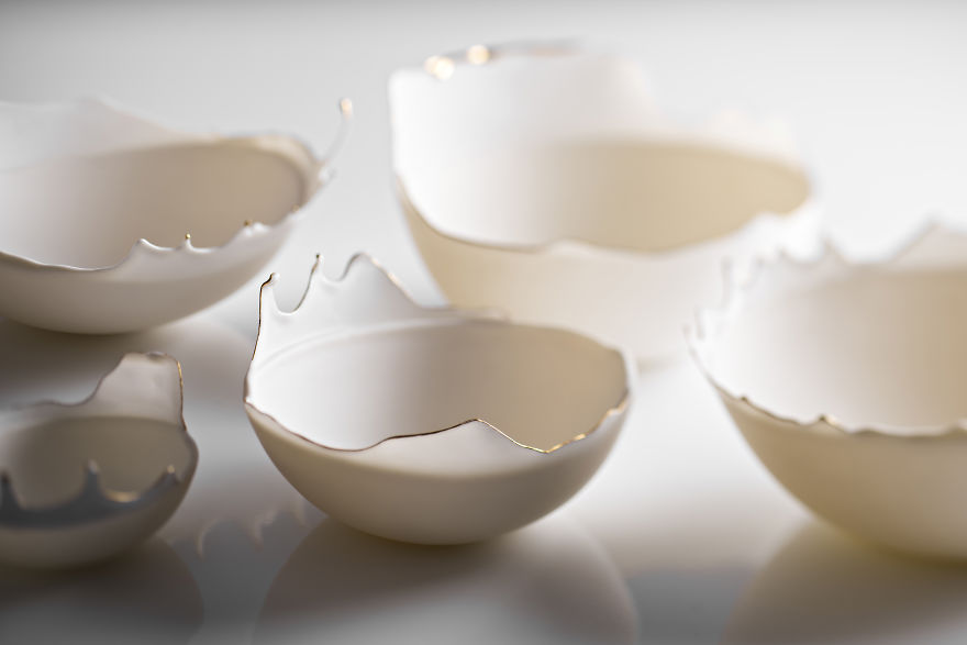 We Create Porcelain Bowls That Look Fluid