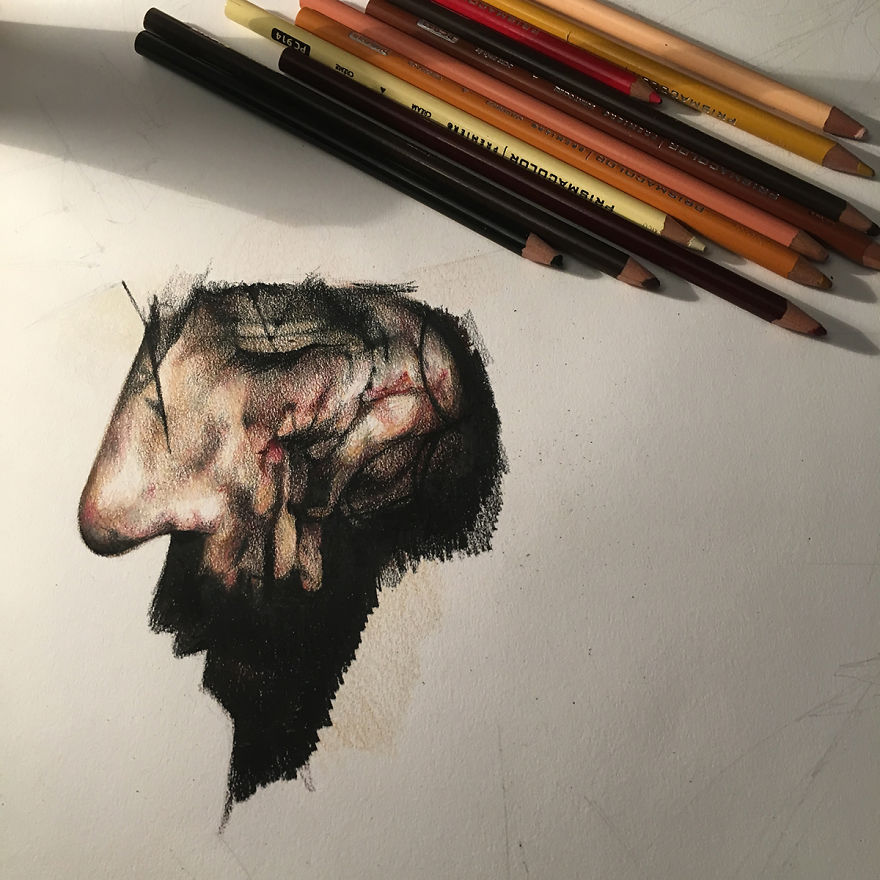 The Passion Of Christ - A Movie Poster Recreated With Colored Pencils The Passion Of Christ - A Movie Poster Recreated With Colored Pencils