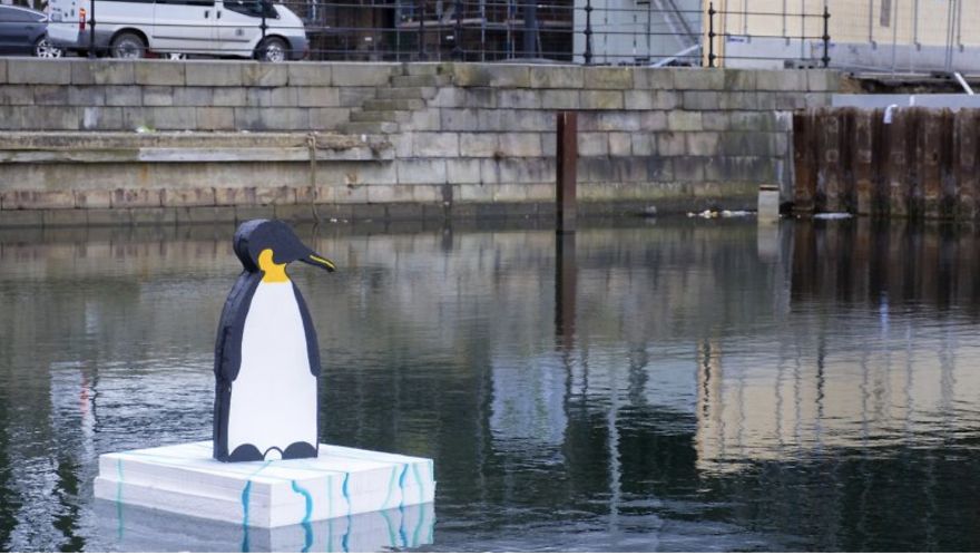 I Made Penguin Sculptures And Placed Them In The Waters Around My Town To Raise Awareness About Global Warming I Made Penguin Sculptures And Placed Them In The Waters Around My Town To Raise Awareness About Global Warming