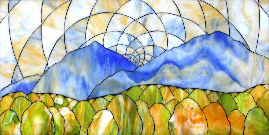 I Hand-Cut Thousands Of Pieces Of Glass To Create Beautifully Intricate Imagery