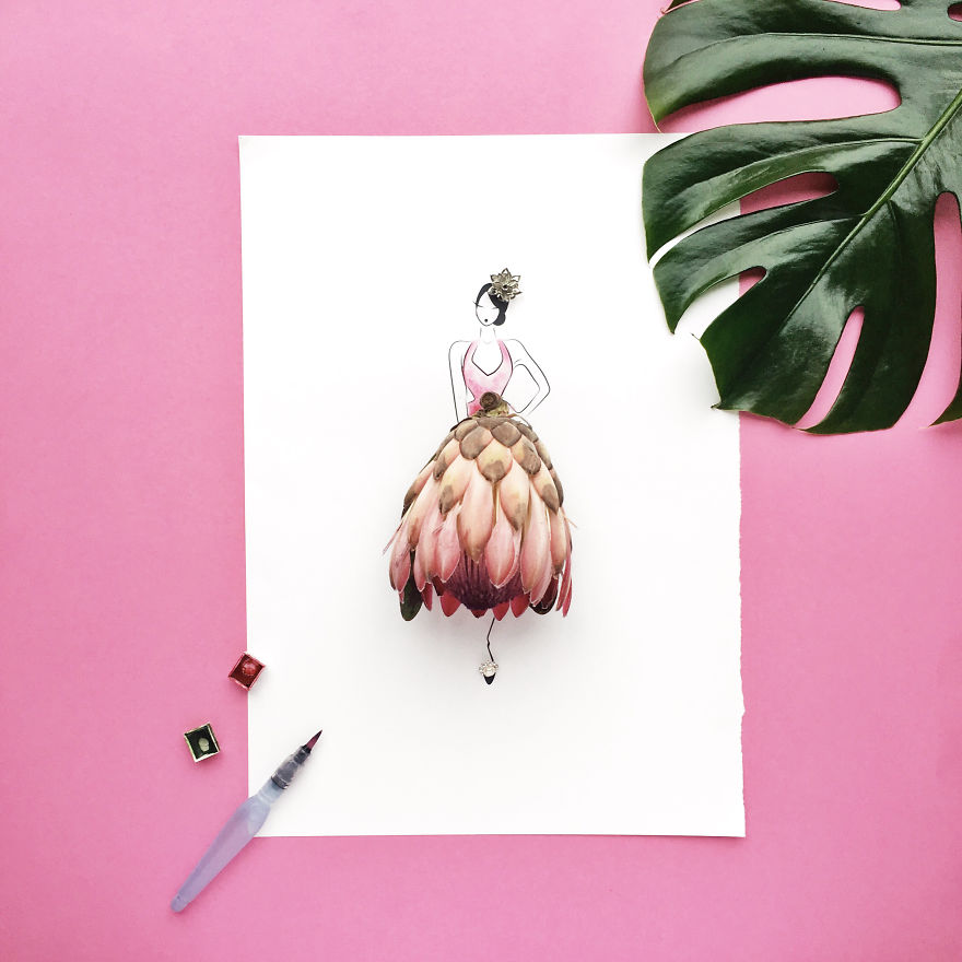 I Created An Illustrated Alter Ego Sassy Du Fleur, Out Of Petals