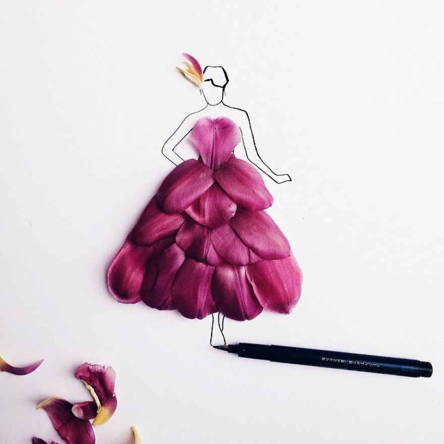 I Created An Illustrated Alter Ego Sassy Du Fleur, Out Of Petals