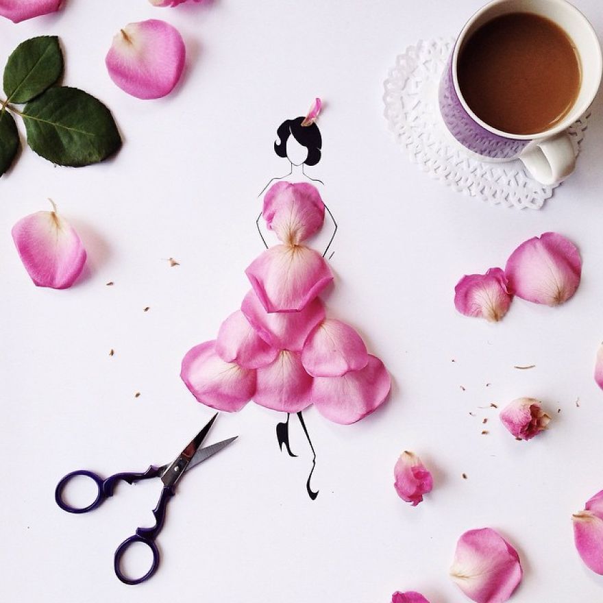 I Created An Illustrated Alter Ego Sassy Du Fleur, Out Of Petals