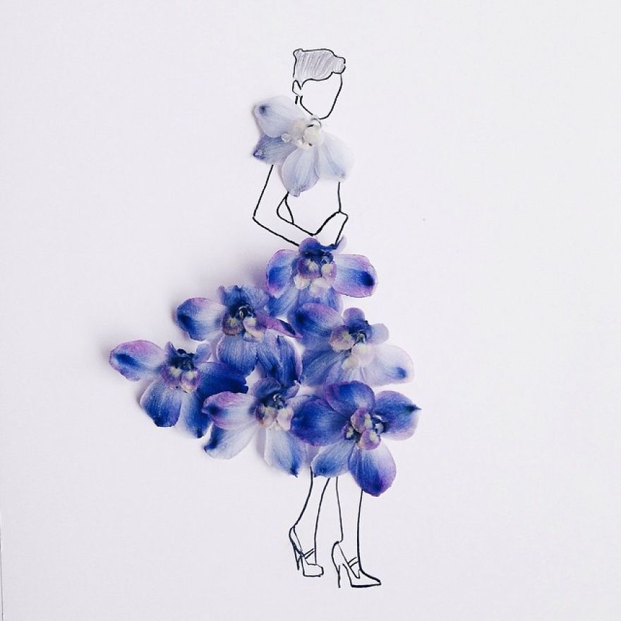 I Created An Illustrated Alter Ego Sassy Du Fleur, Out Of Petals