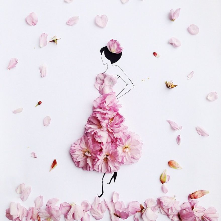 I Created An Illustrated Alter Ego Sassy Du Fleur, Out Of Petals