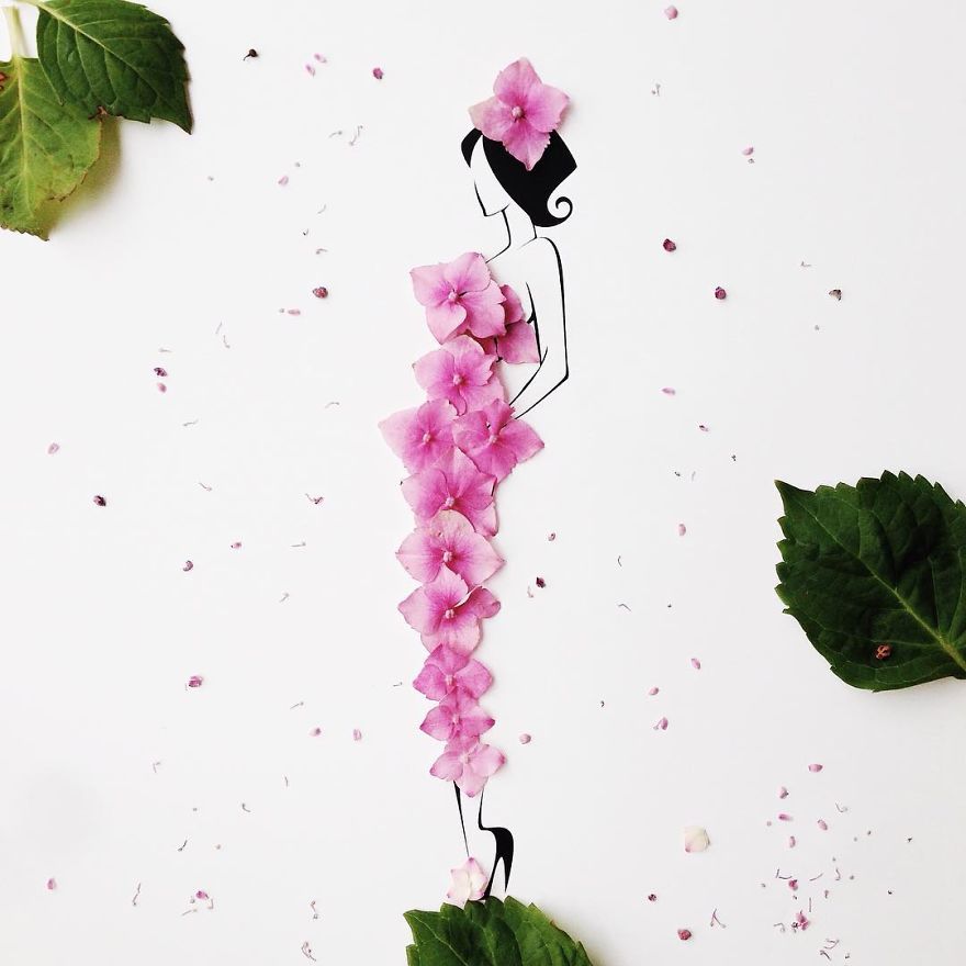 I Created An Illustrated Alter Ego Sassy Du Fleur, Out Of Petals