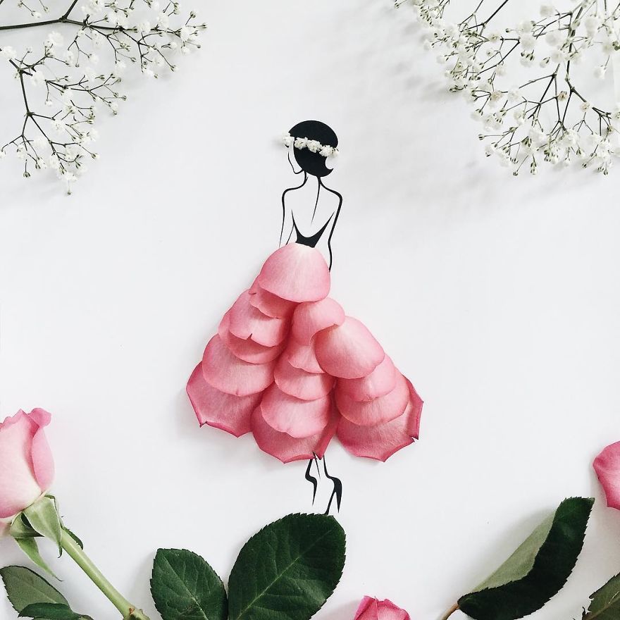 I Created An Illustrated Alter Ego Sassy Du Fleur, Out Of Petals