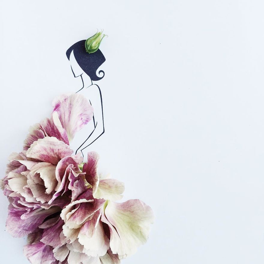 I Created An Illustrated Alter Ego Sassy Du Fleur, Out Of Petals