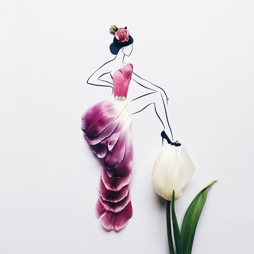 I Created An Illustrated Alter Ego Sassy Du Fleur, Out Of Petals