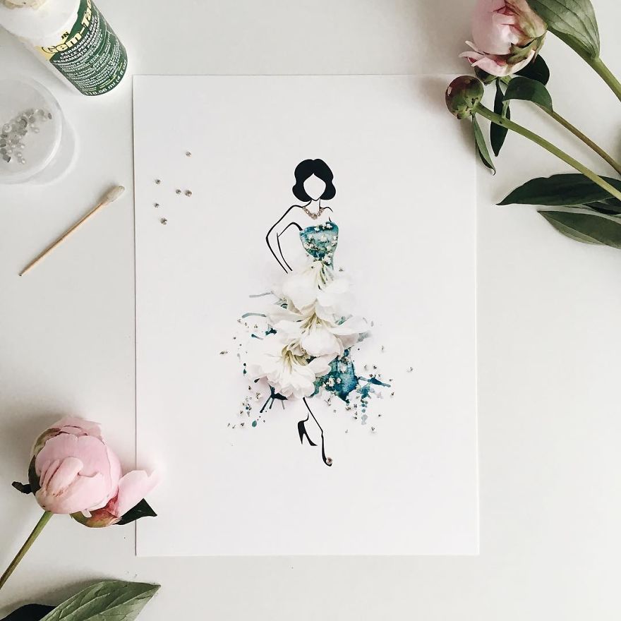 I Created An Illustrated Alter Ego Sassy Du Fleur, Out Of Petals